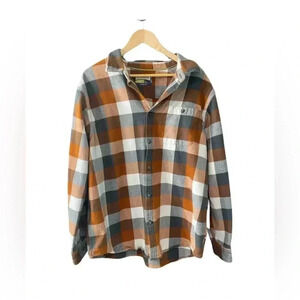 MEN'S Large Magellan Plaid Flannel Loose Fit Shirt